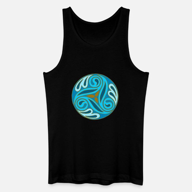 Blaue keltische Kugel - Männer Bio Tank Top - Schwarz
