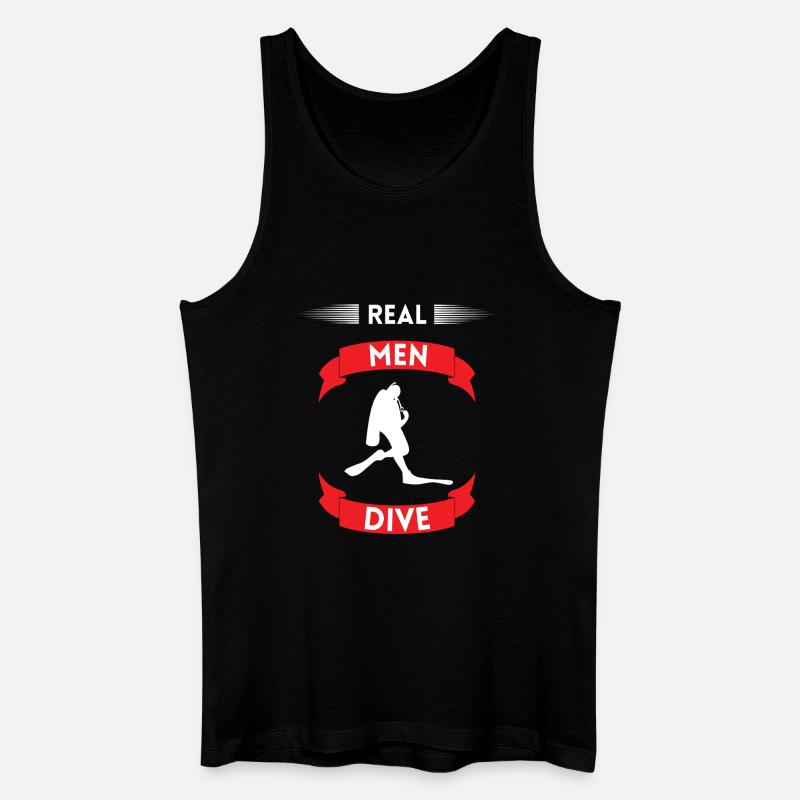 Tauchen echte Männer - Männer Bio Tank Top - Schwarz