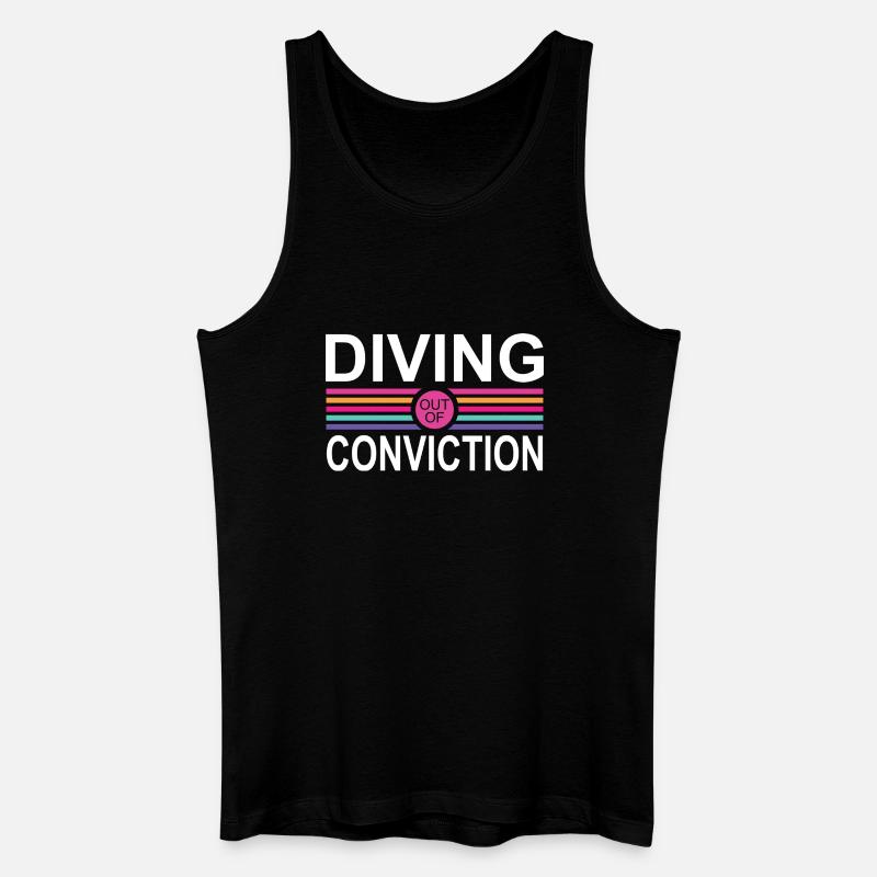 Diving Conviction - Männer Bio Tank Top - Schwarz