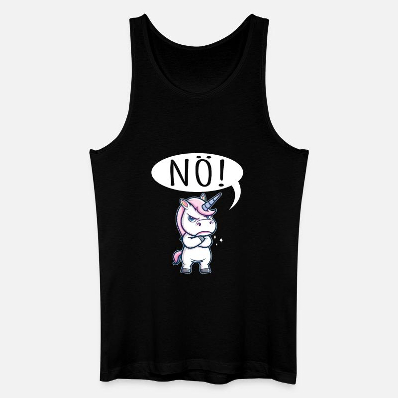 Einhorn Nö Bockig - Männer Bio Tank Top - Schwarz
