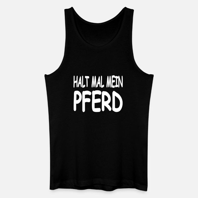 Pferde - Männer Bio Tank Top - Schwarz