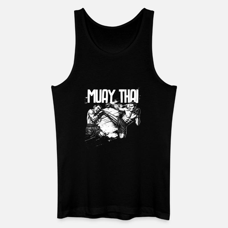 Muay Thai – High Kick - Männer Bio Tank Top - Schwarz