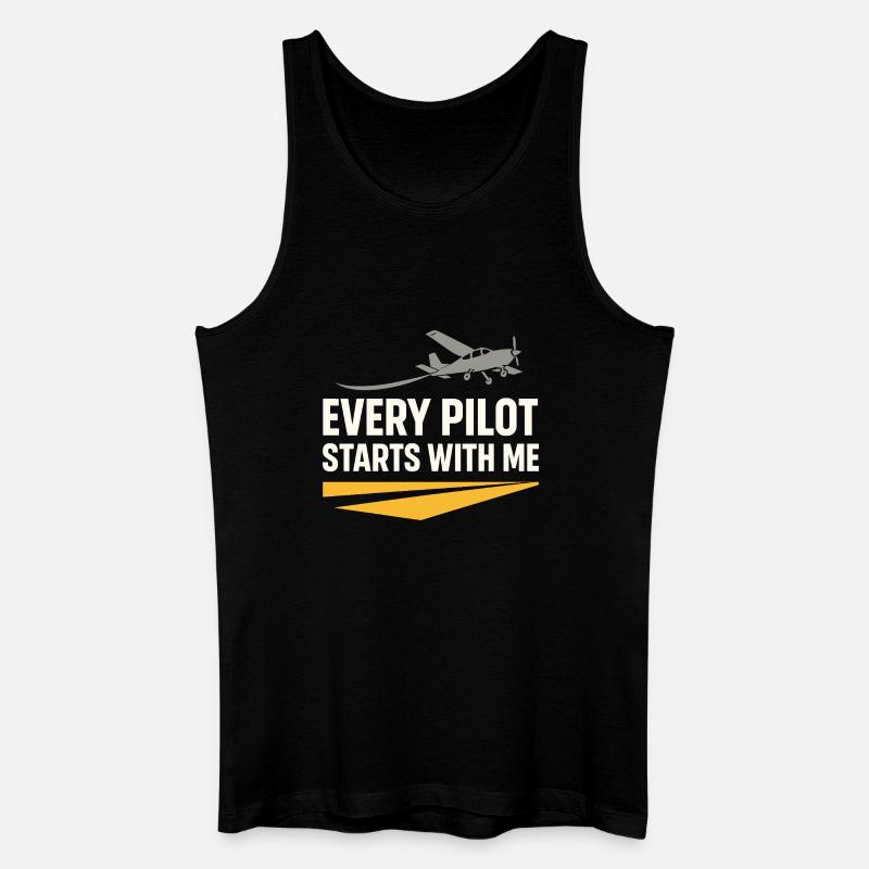 Fluglehrer Cfi Pilot Luftfahrtlehrer - Männer Bio Tank Top - Schwarz
