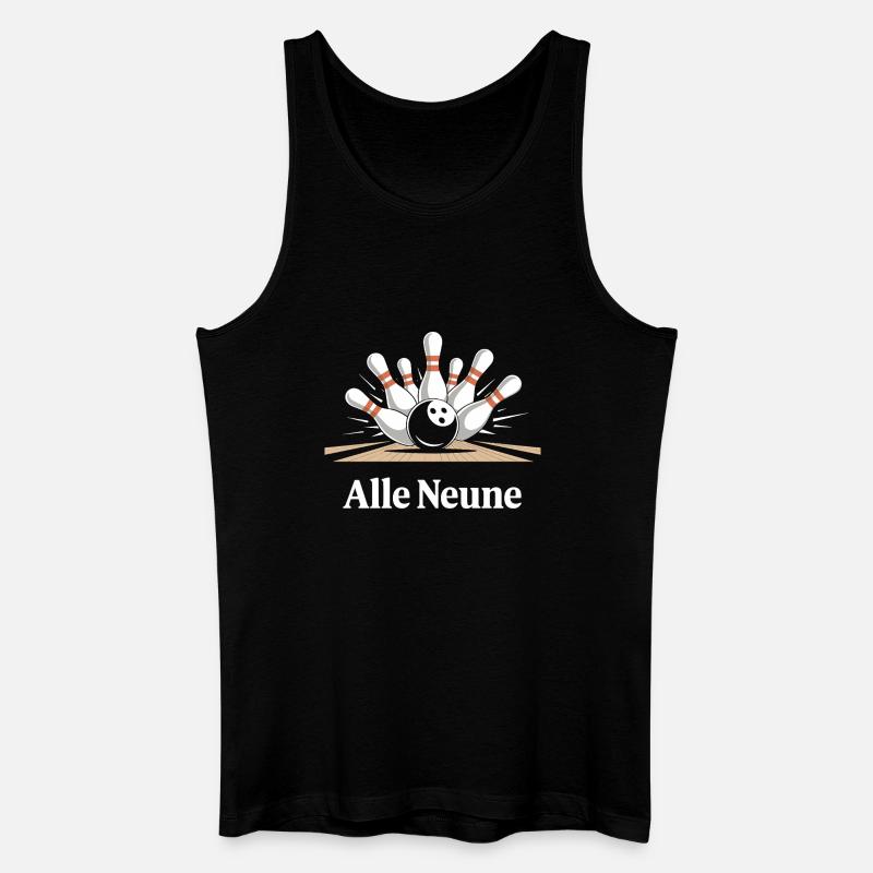 Alle Neune Bowling Spaß - Männer Bio Tank Top - Schwarz