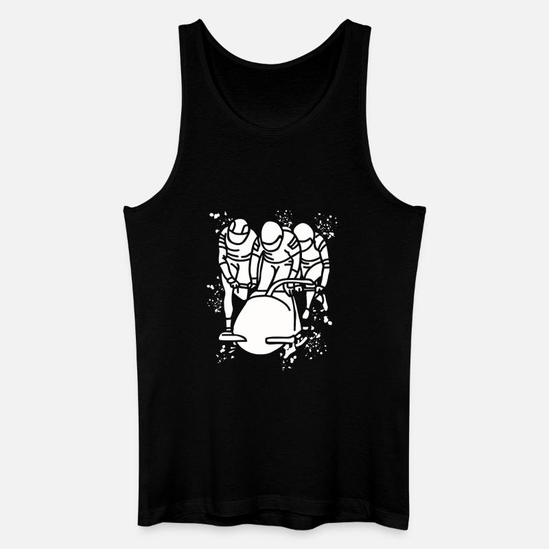 Bobfahrer Bobschlitten Viererbob - Männer Bio Tank Top - Schwarz