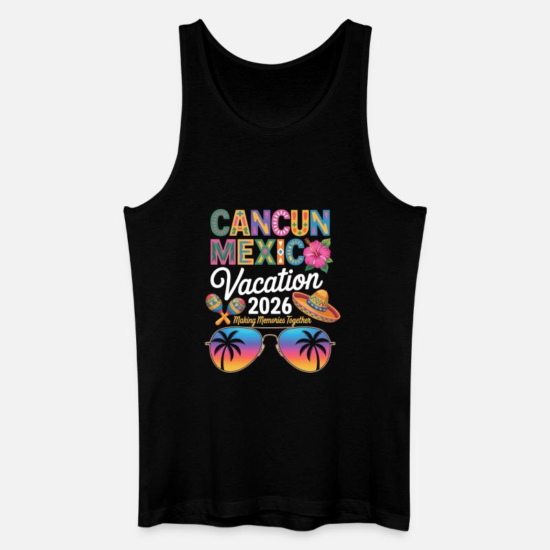 Cancun Mexico Vacation 2026 - Männer Bio Tank Top - Schwarz