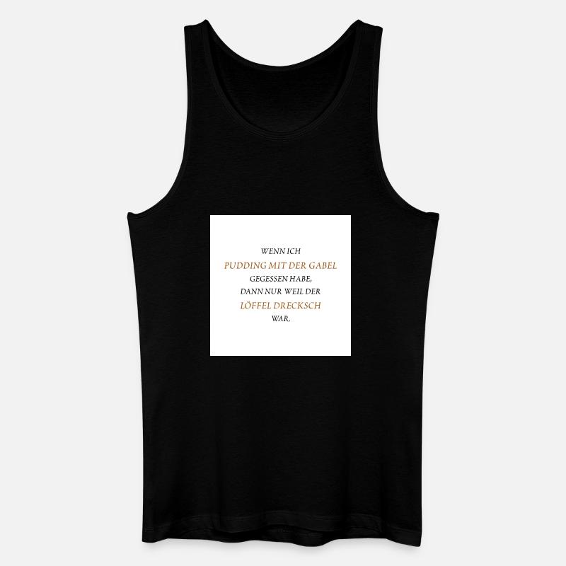 Pudding mit der Gabel - Männer Bio Tank Top - Schwarz