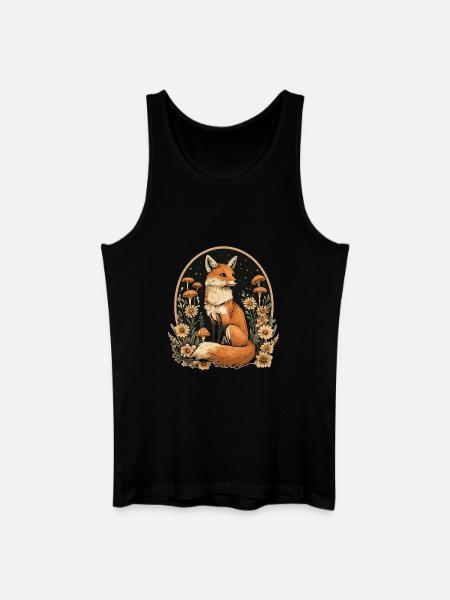 Fuchs Wald Pilze - Männer Bio Tank Top - Schwarz
