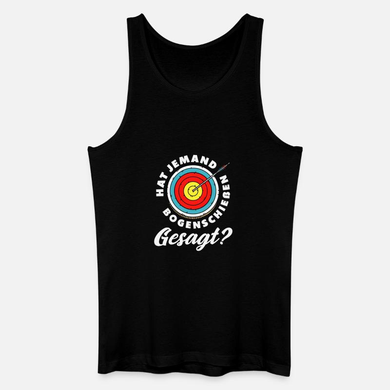 Ich gehe Bogenschießen - Männer Bio Tank Top - Schwarz