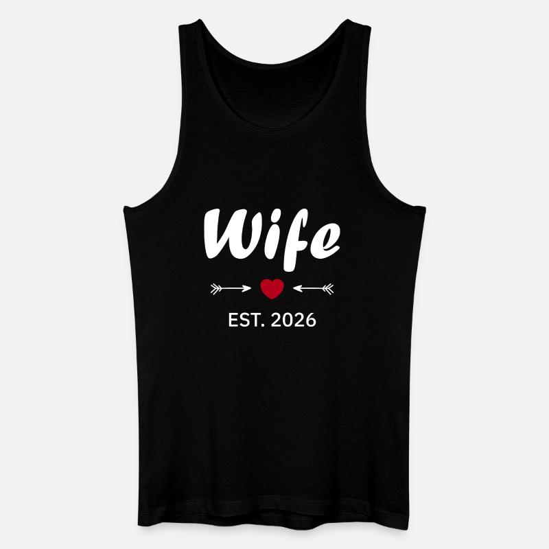 Ehefrau ist 2026 - Männer Bio Tank Top - Schwarz