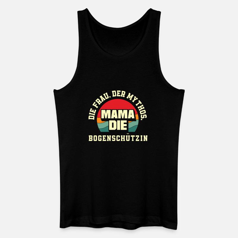 Ich gehe Bogenschießen - Männer Bio Tank Top - Schwarz