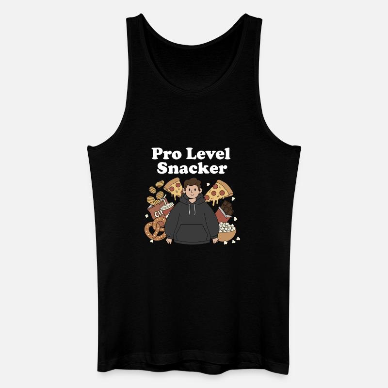 Pro Level Snacker Motiv - Männer Bio Tank Top - Schwarz