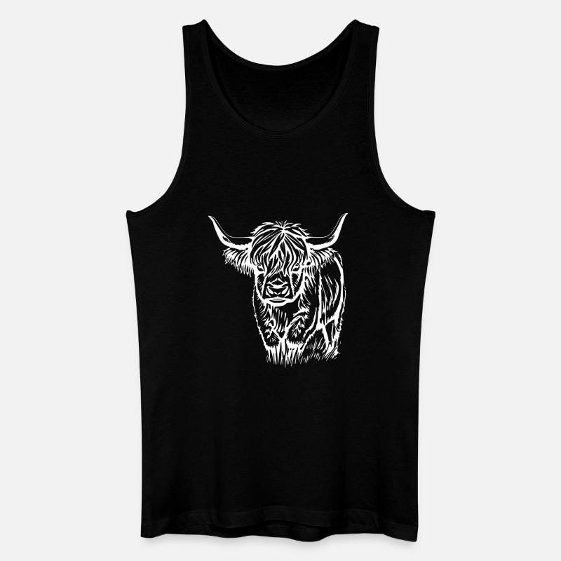 Schottisches Hochlandrind Geschenk - Männer Bio Tank Top - Schwarz