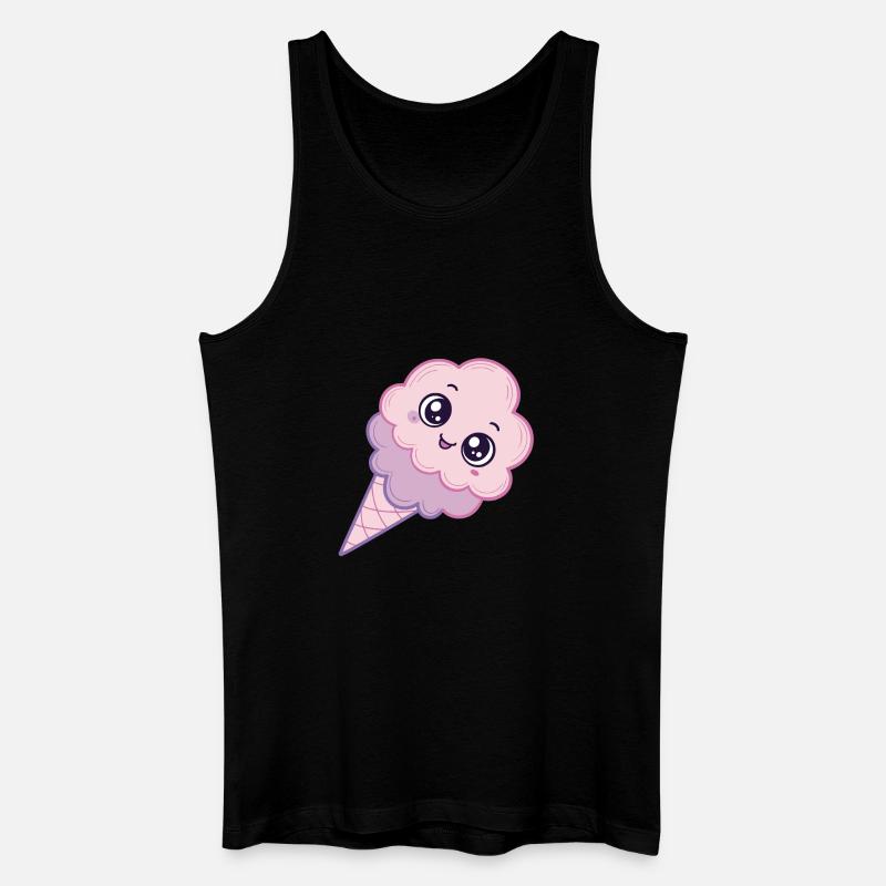 Kawaii Eiscreme Wolke Pink - Männer Bio Tank Top - Schwarz