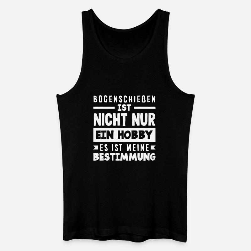 Ich gehe Bogenschießen - Männer Bio Tank Top - Schwarz
