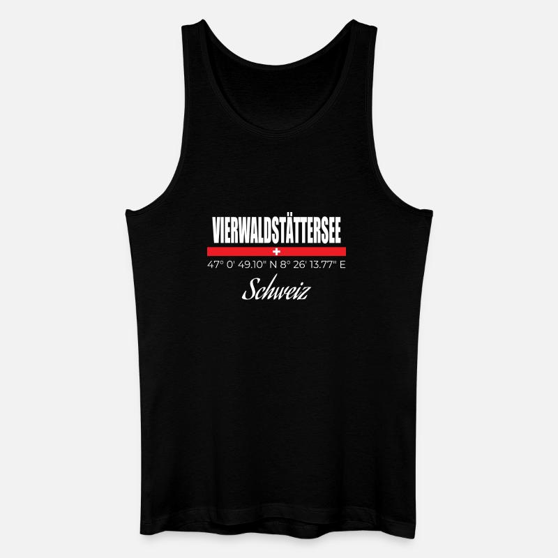Vierwaldstättersee - Männer Bio Tank Top - Schwarz
