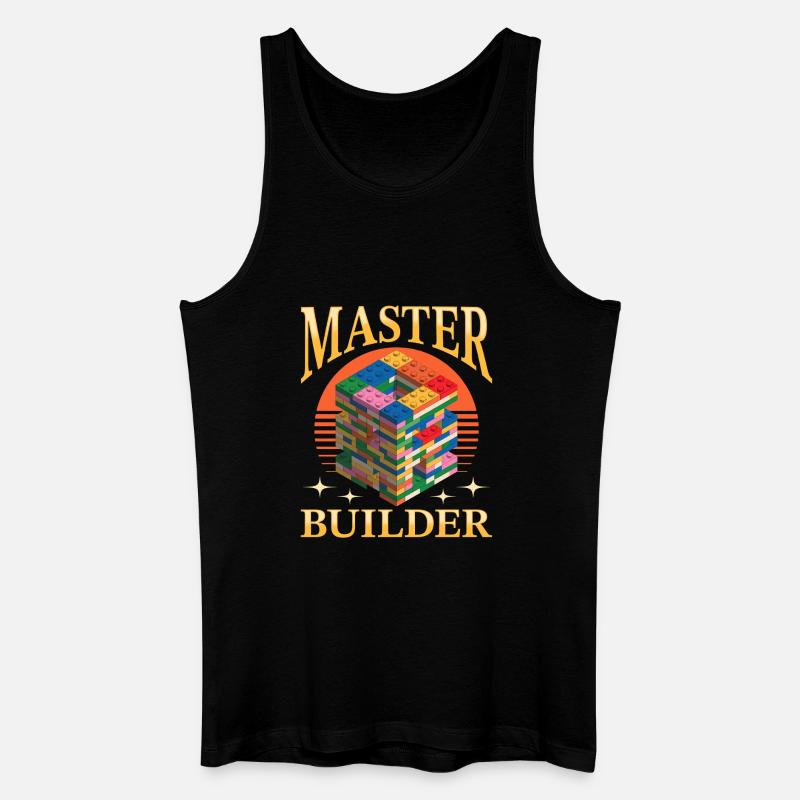 Building Blocks Kids Brick Builder - Männer Bio Tank Top - Schwarz