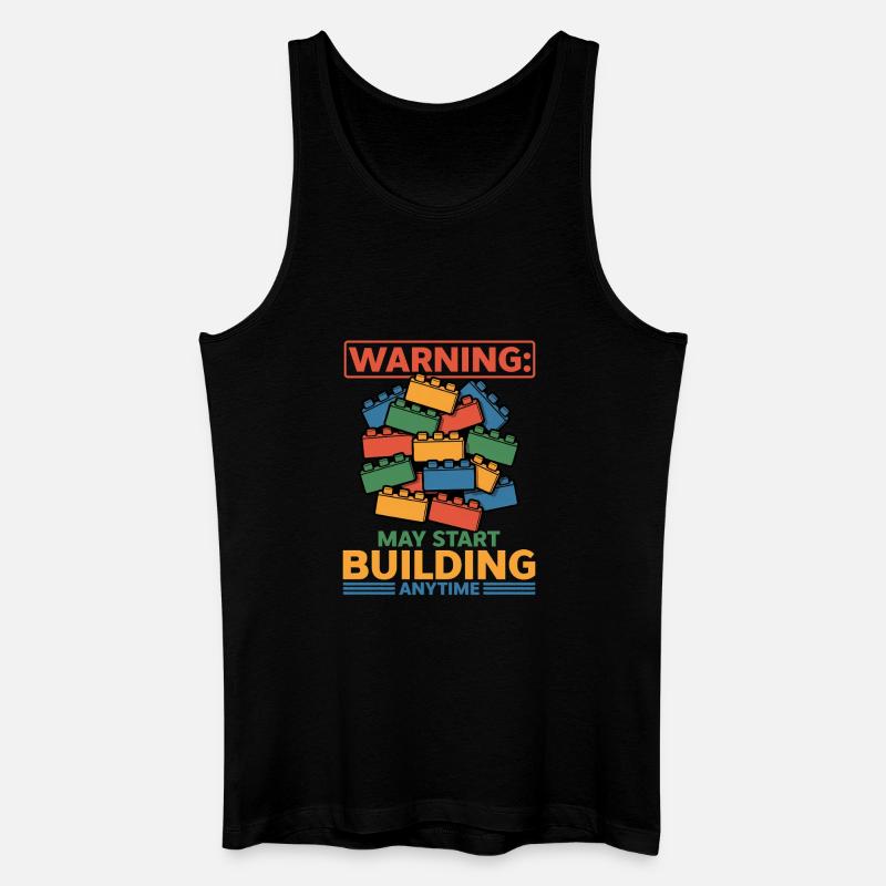 Building Blocks Kids Brick Builder - Männer Bio Tank Top - Schwarz