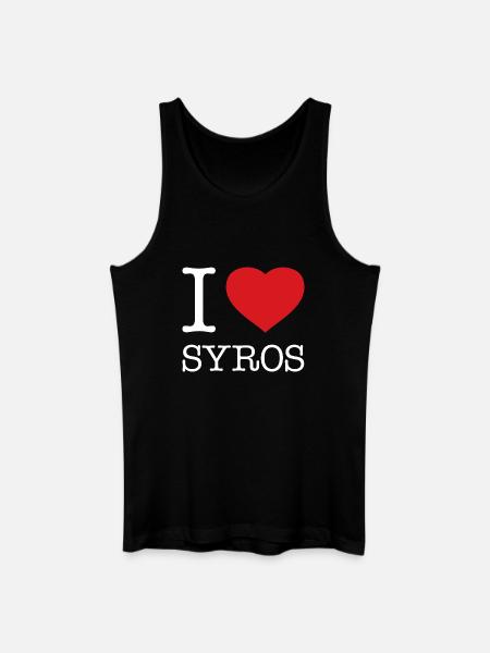 I love Syros - Men’s Organic Tank Top - black
