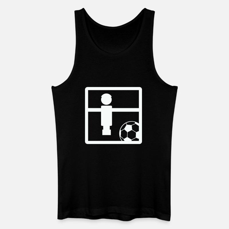 Fußball Soccer Kicker - Männer Bio Tank Top - Schwarz