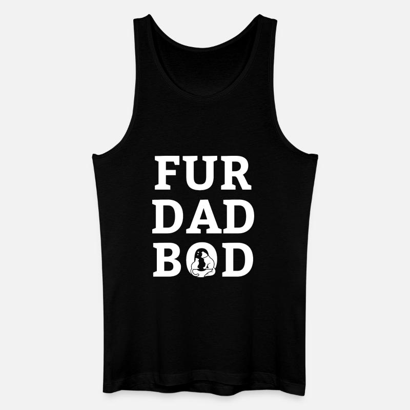 Fur Dad Bod - Männer Bio Tank Top - Schwarz