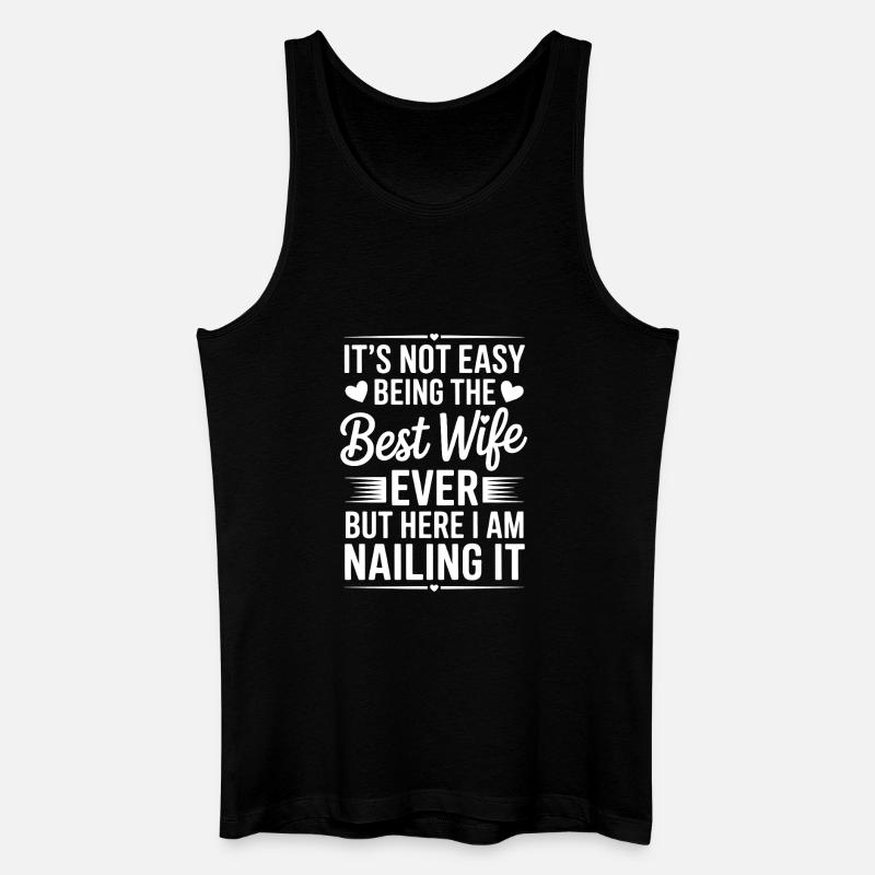 Ehefrau Spruch Ehefrauen Lustiges Ehefrau Geschenk - Männer Bio Tank Top - Schwarz