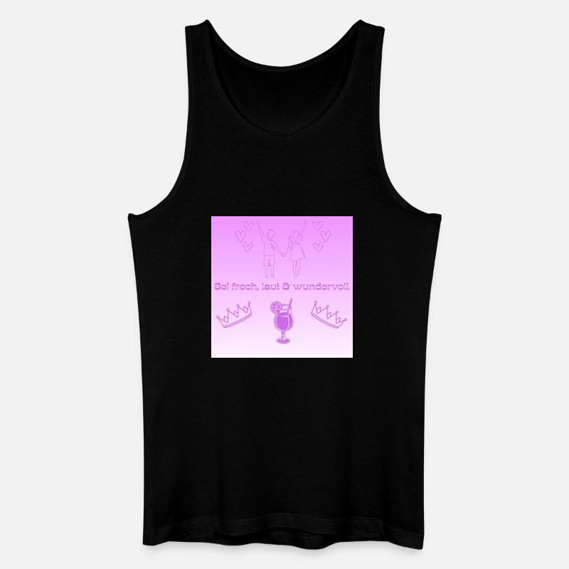 Sei frei laut und wunderVOLL - Männer Bio Tank Top - Schwarz