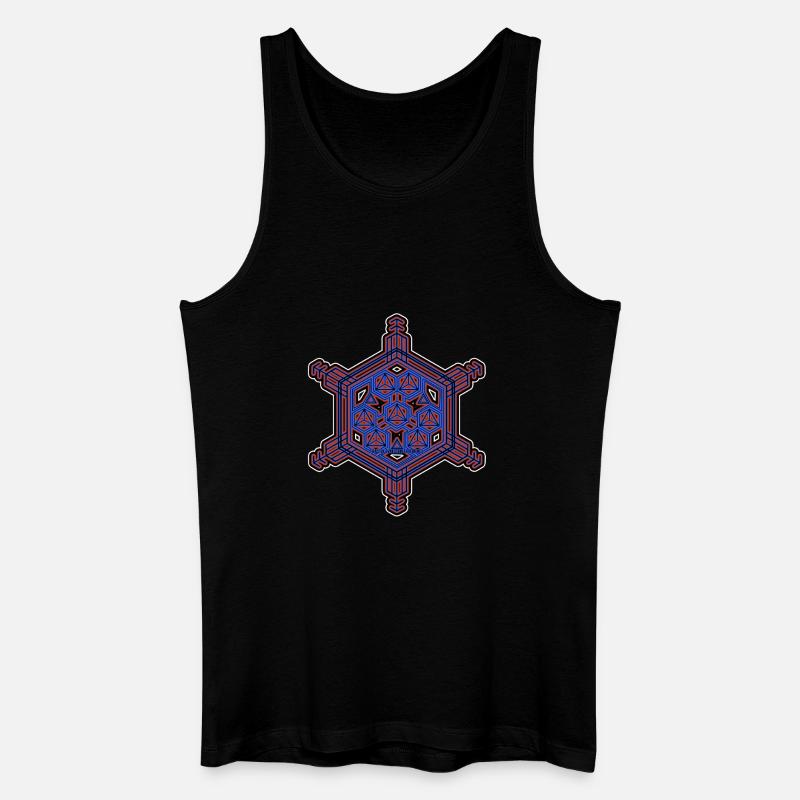 Fraktal Evolution Experience Stern Hexagon Muster - Männer Bio Tank Top - Schwarz