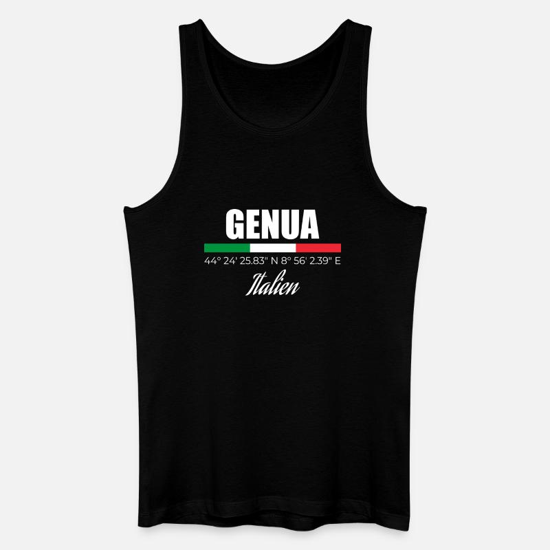 Genua - Männer Bio Tank Top - Schwarz