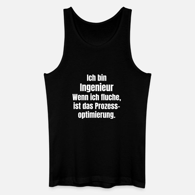 Ingenieur Spruch Prozessoptimierung - Männer Bio Tank Top - Schwarz