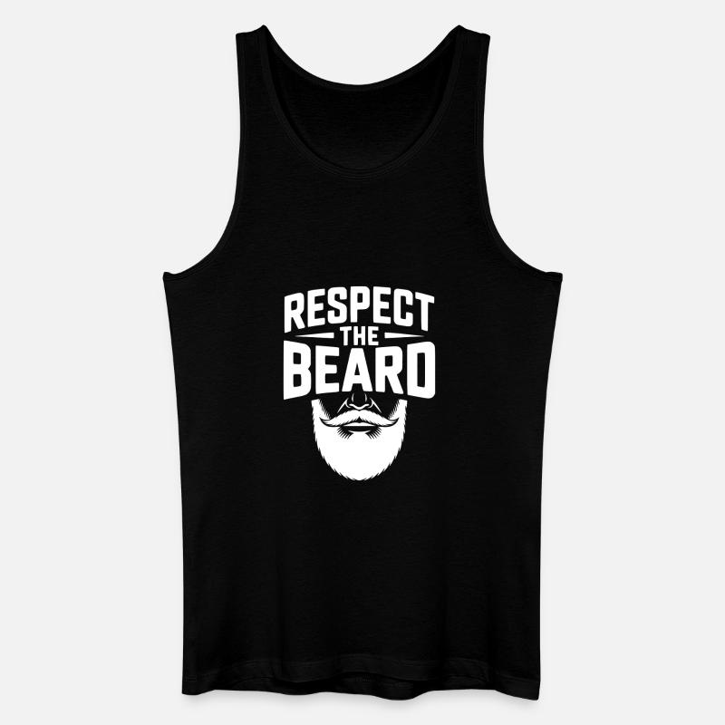 Respektiere den Bart - Männer Bio Tank Top - Schwarz
