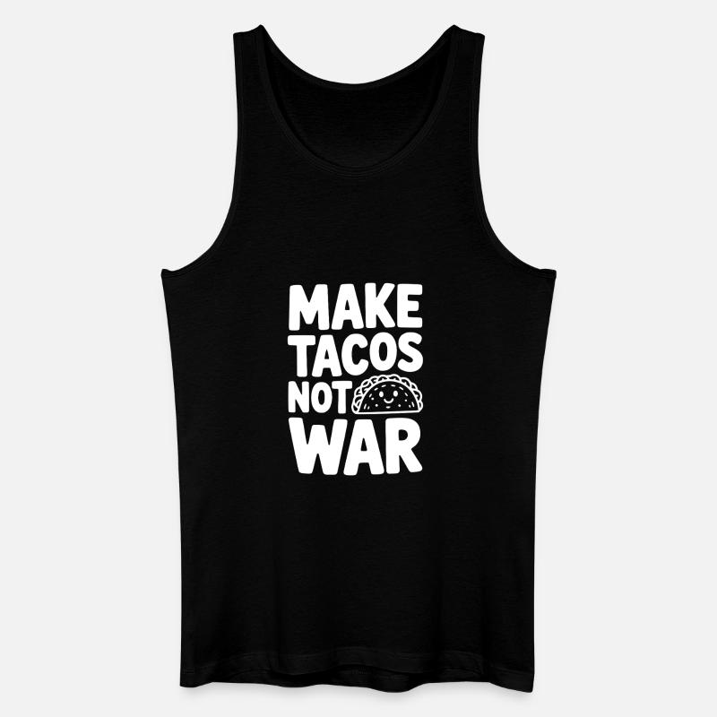 Make Tacos Not War - Men’s Organic Tank Top - black