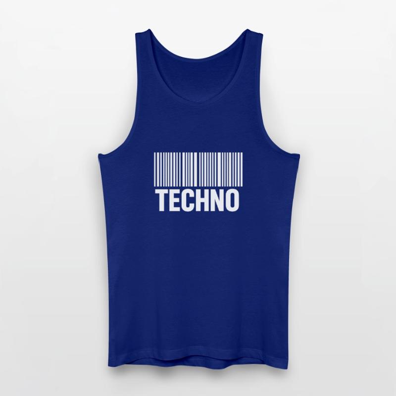 Modèle de code-barres techno Débardeur bio Homme