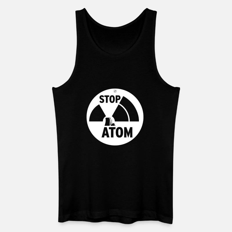 STOP ATOM - Männer Bio Tank Top - Schwarz