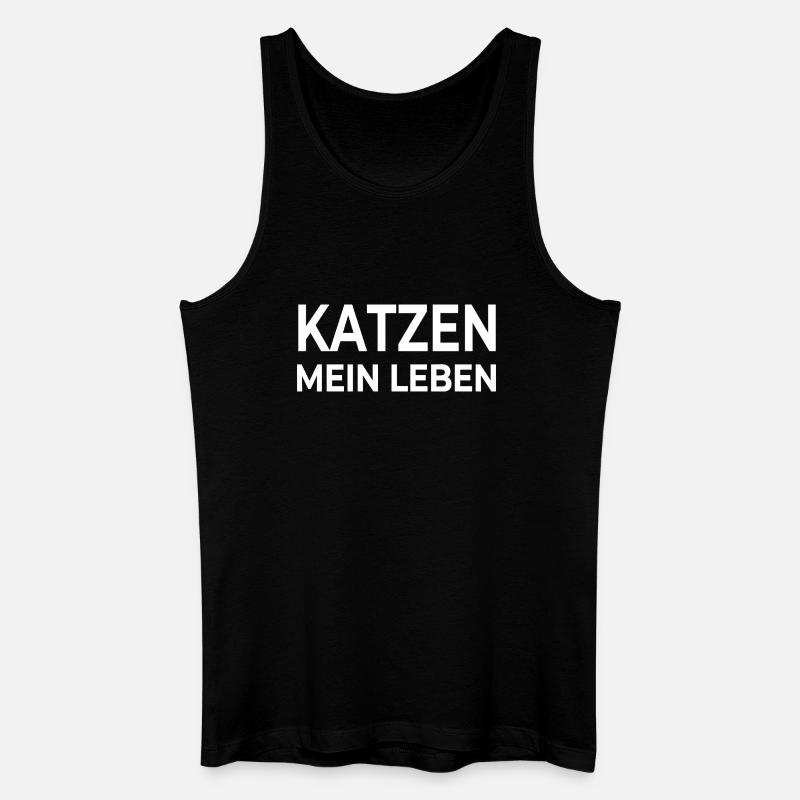 Katzen - Männer Bio Tank Top - Schwarz