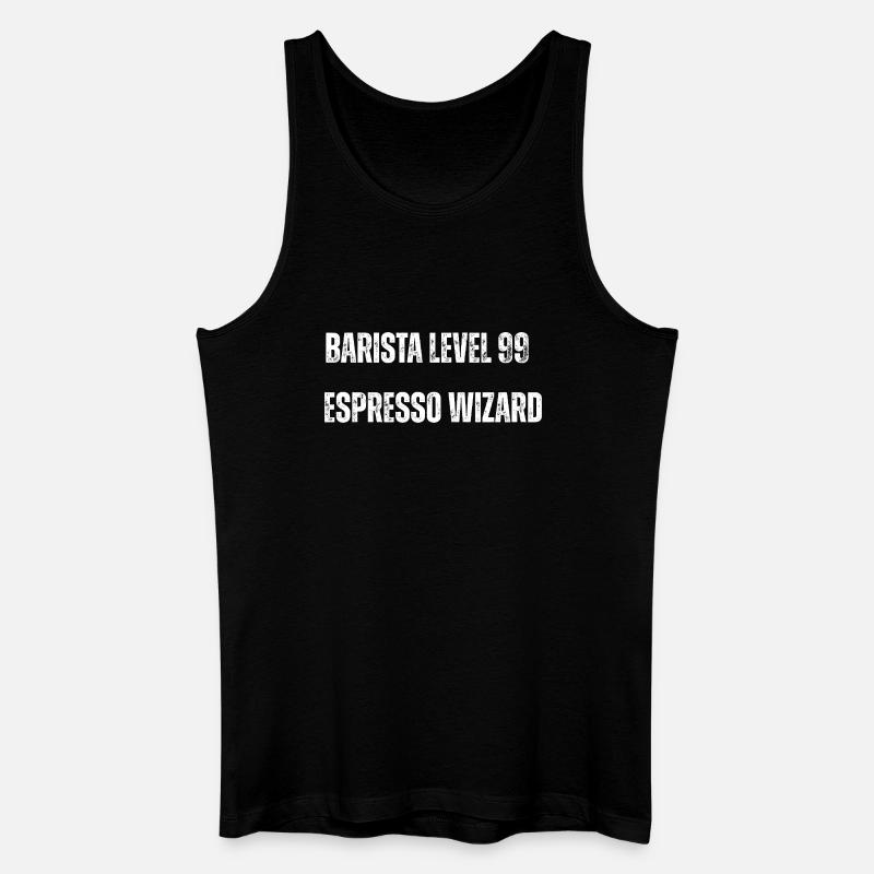 Barista Level99 Espresso Wizard - Männer Bio Tank Top - Schwarz