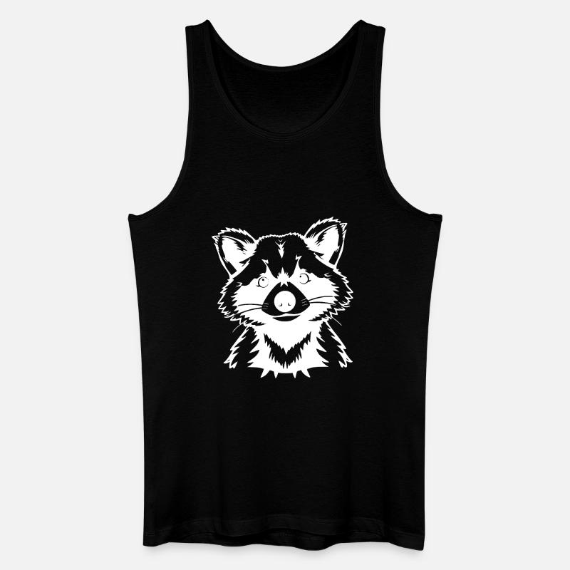 Waschbär - Männer Bio Tank Top - Schwarz