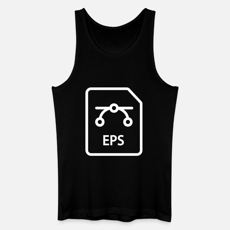EPS-Datei - Männer Bio Tank Top - Schwarz