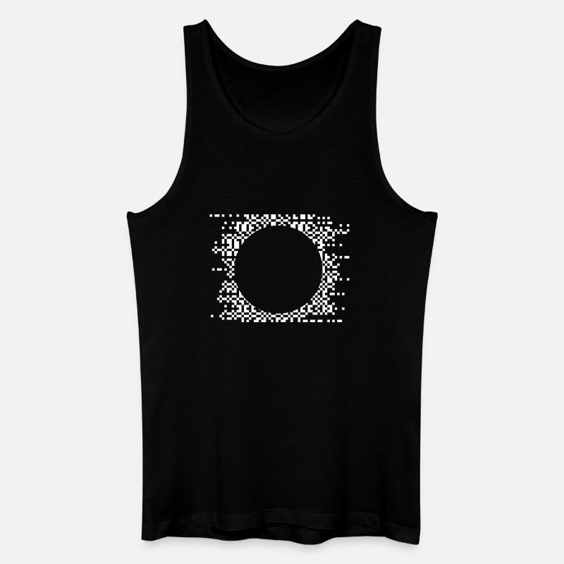 Pixel Circle Abstract Nebula - Men’s Organic Tank Top - black