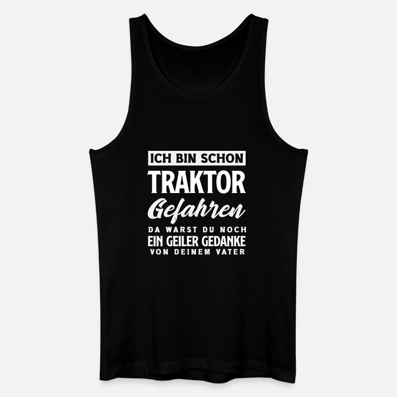 Lustiges Traktor Geschenk - Männer Bio Tank Top - Schwarz