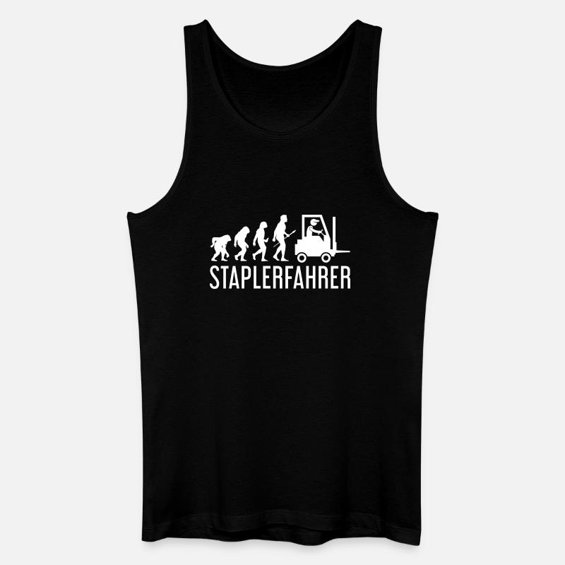 Staplerfahrer Evolution - Männer Bio Tank Top - Schwarz