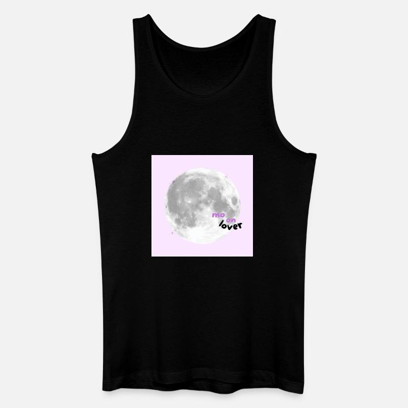 Moon Lover – Cute Pink Aesthetic Design 🌕💗✨🌸 - Männer Bio Tank Top - Schwarz