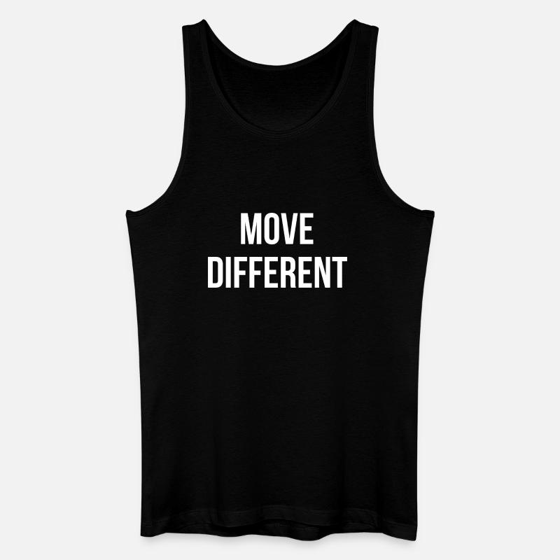 MOVE DIFFERENT. | Greyline Official - Männer Bio Tank Top - Schwarz