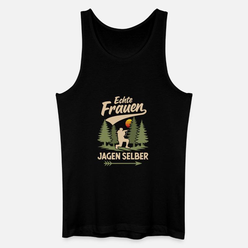 Jägerin Jagen Selber Jagd Jäger Jagdschein - Männer Bio Tank Top - Schwarz