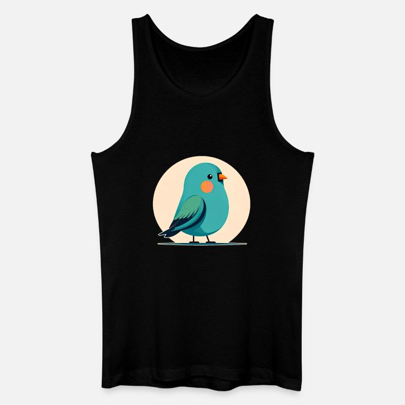 Kleiner grün-blauer Vogel - Männer Bio Tank Top - Schwarz