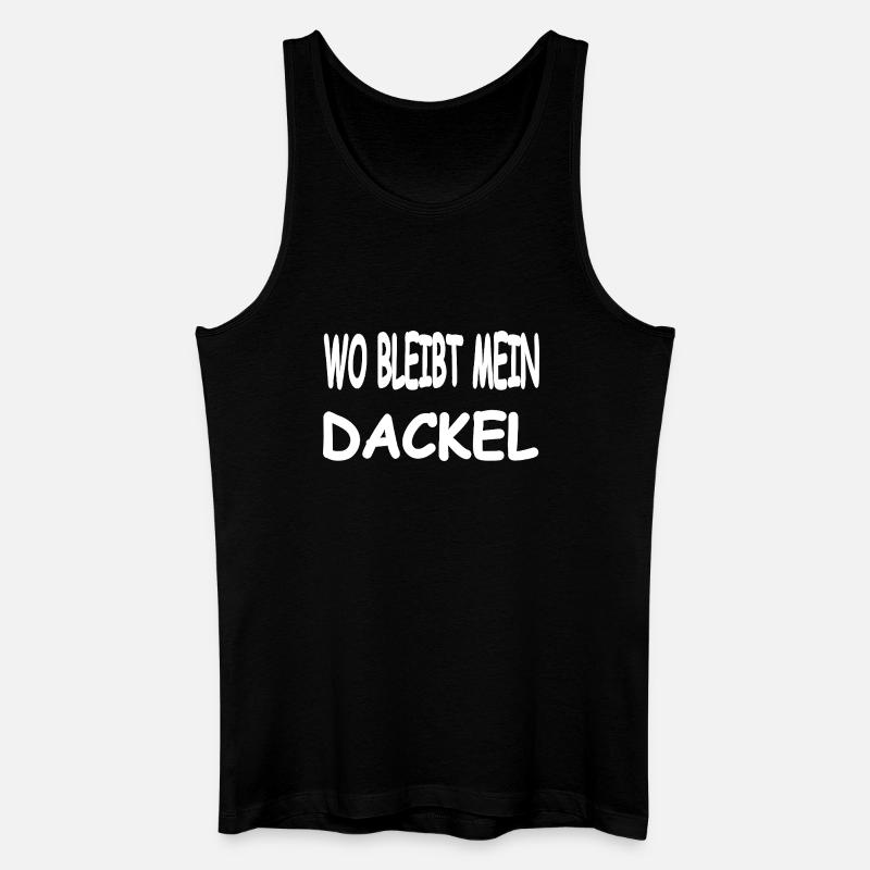 Dackel - Männer Bio Tank Top - Schwarz