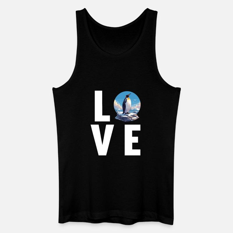 Pinguine Pinguin - Männer Bio Tank Top - Schwarz
