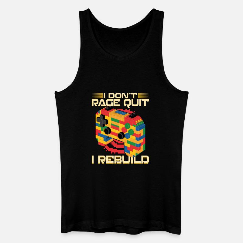 Building Blocks Gamer Gaming Brick Builder - Männer Bio Tank Top - Schwarz