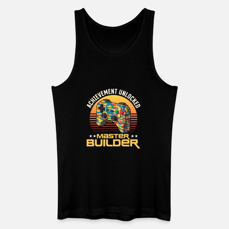 Building Blocks Gamer Gaming Brick Builder - Männer Bio Tank Top - Schwarz