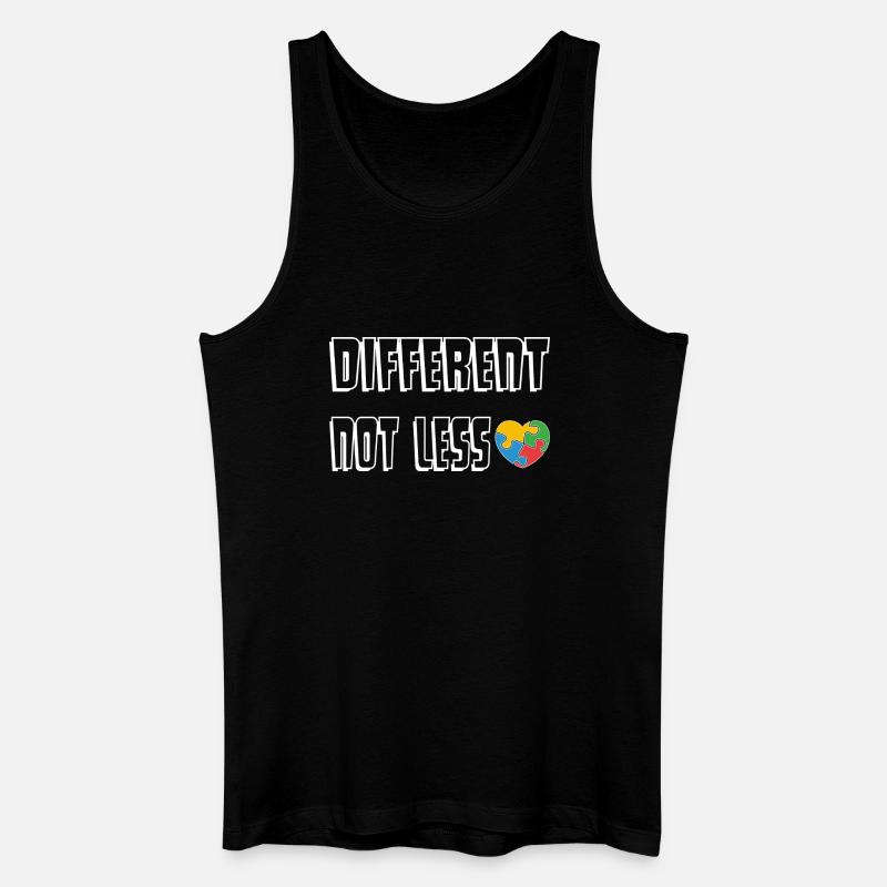 Anders Sein Herz-Puzzle - Männer Bio Tank Top - Schwarz